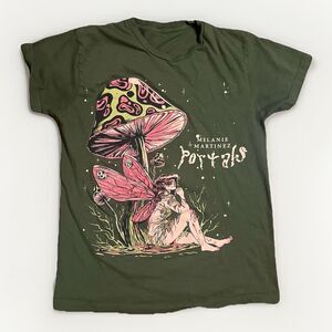 Melanie Martinez Portals Green Graphic Tee Fairy Mushroom Shirt Medium